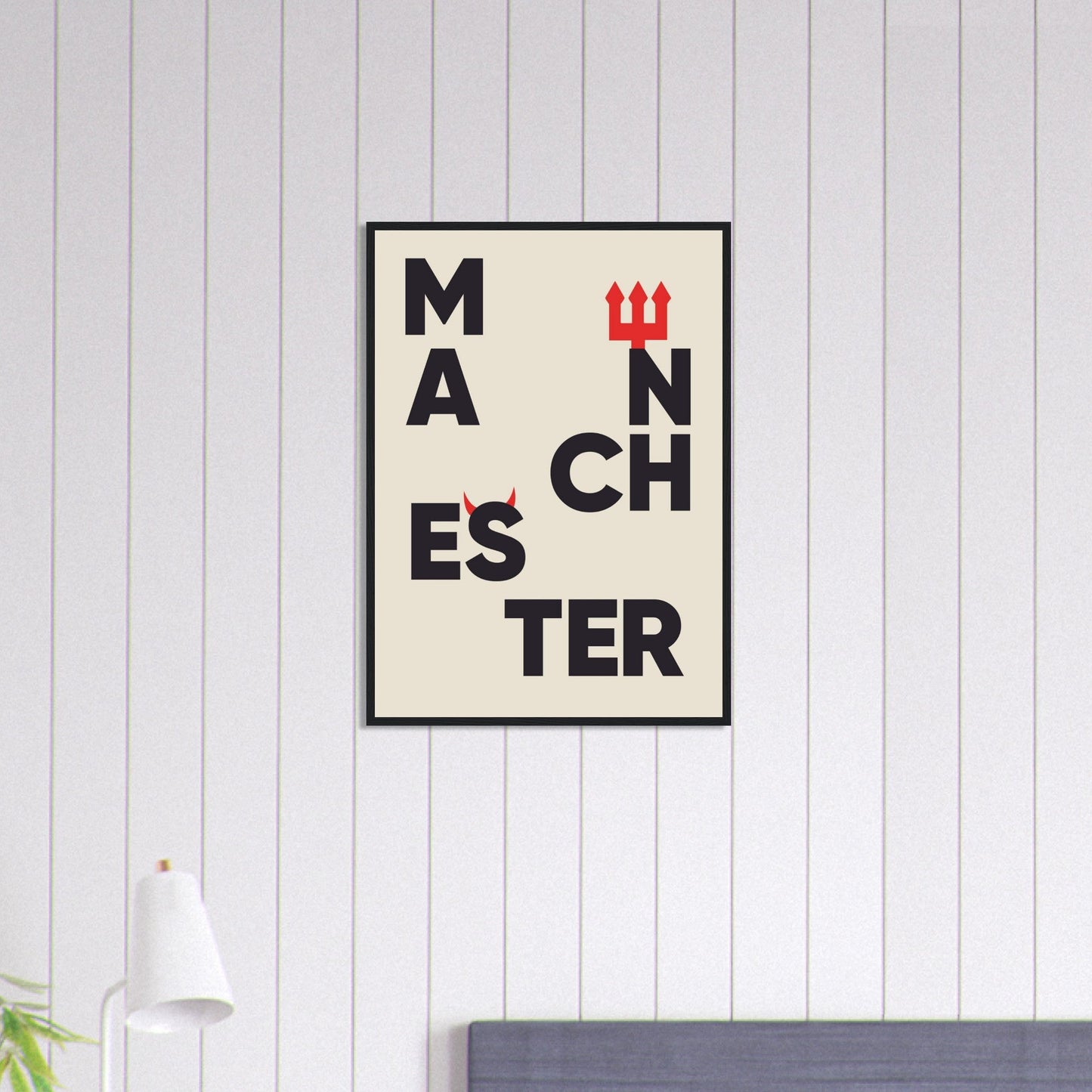 Cities/ Places 'Manchester' - Premium Matte Paper Wooden Framed Poster