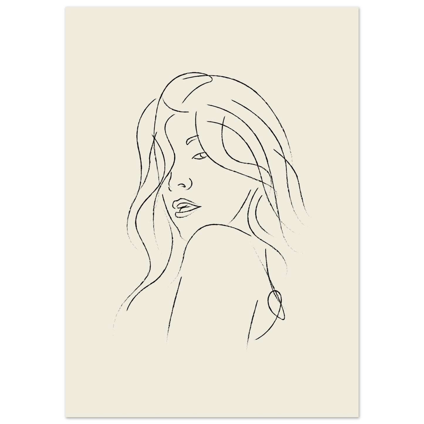 Line Art 'The Pose' - Premium Matte Paper Poster