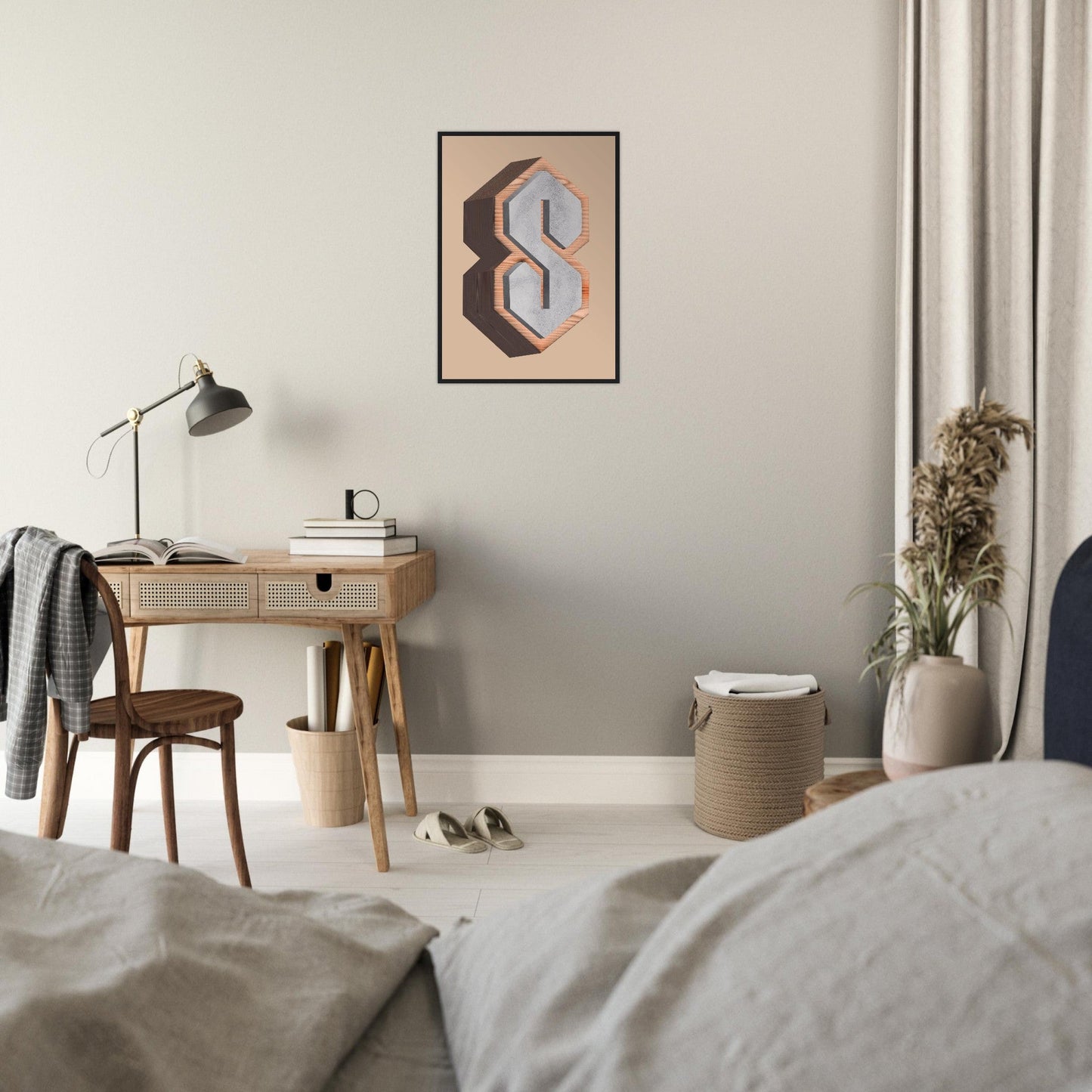 Super S - Premium Matte Paper Wooden Framed Poster