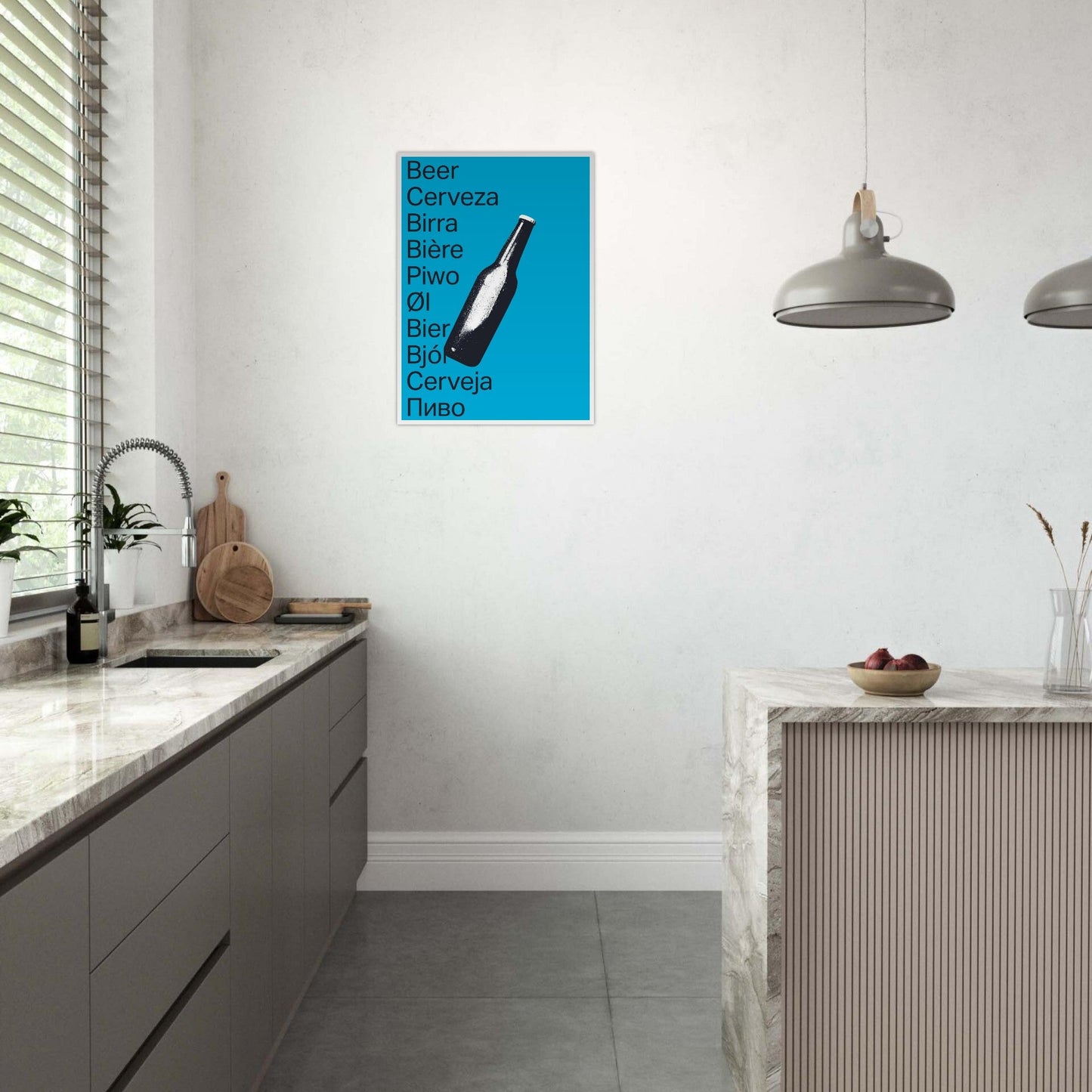 Ed Dickinson 'Beer' - Premium Matte Paper Wooden Framed Poster