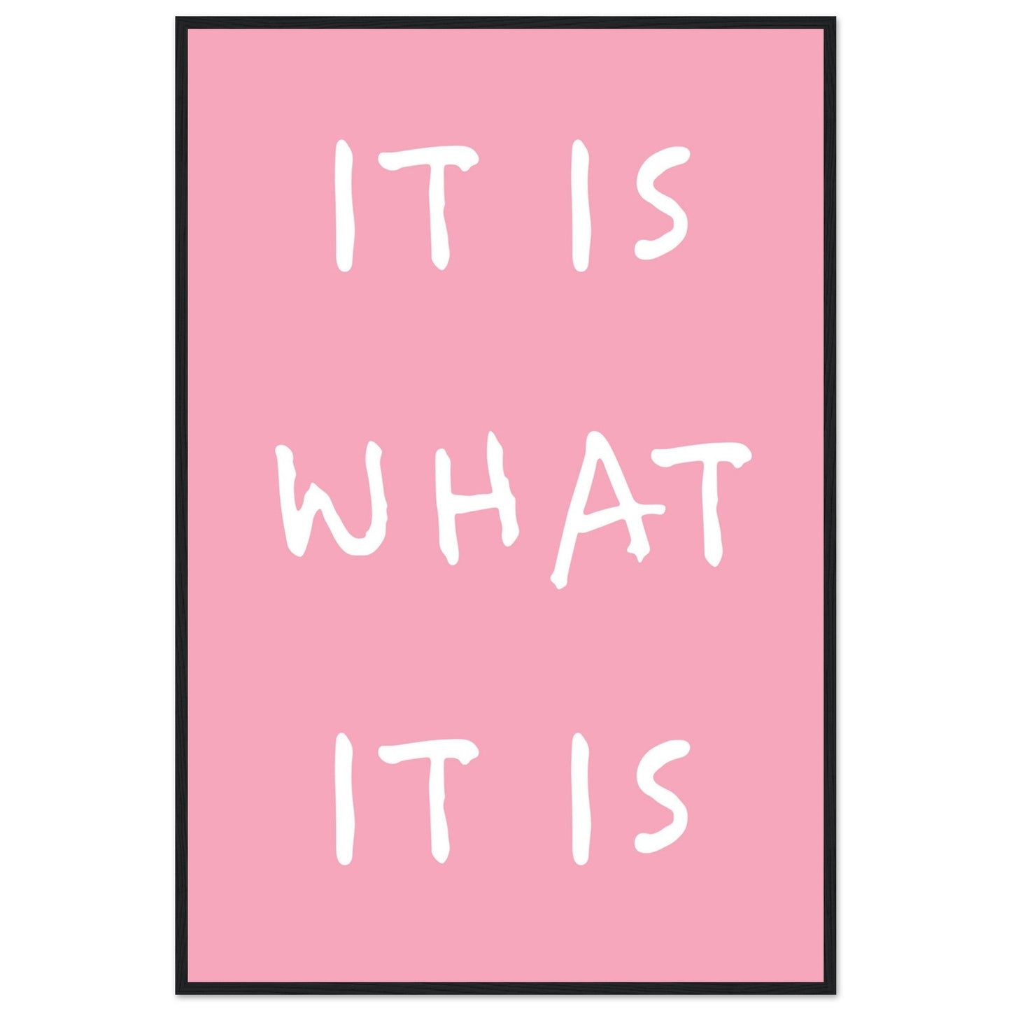 It is what it is - Premium Matte Paper Wooden Framed Poster