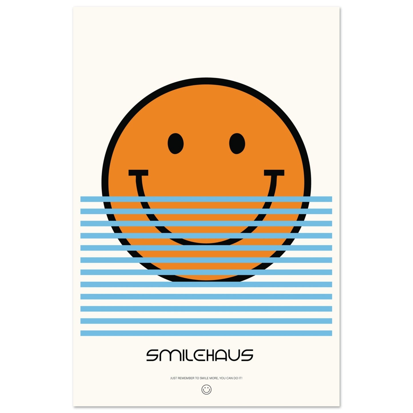 Orange & Blue 'Smilehaus' - Premium Matte Paper Poster