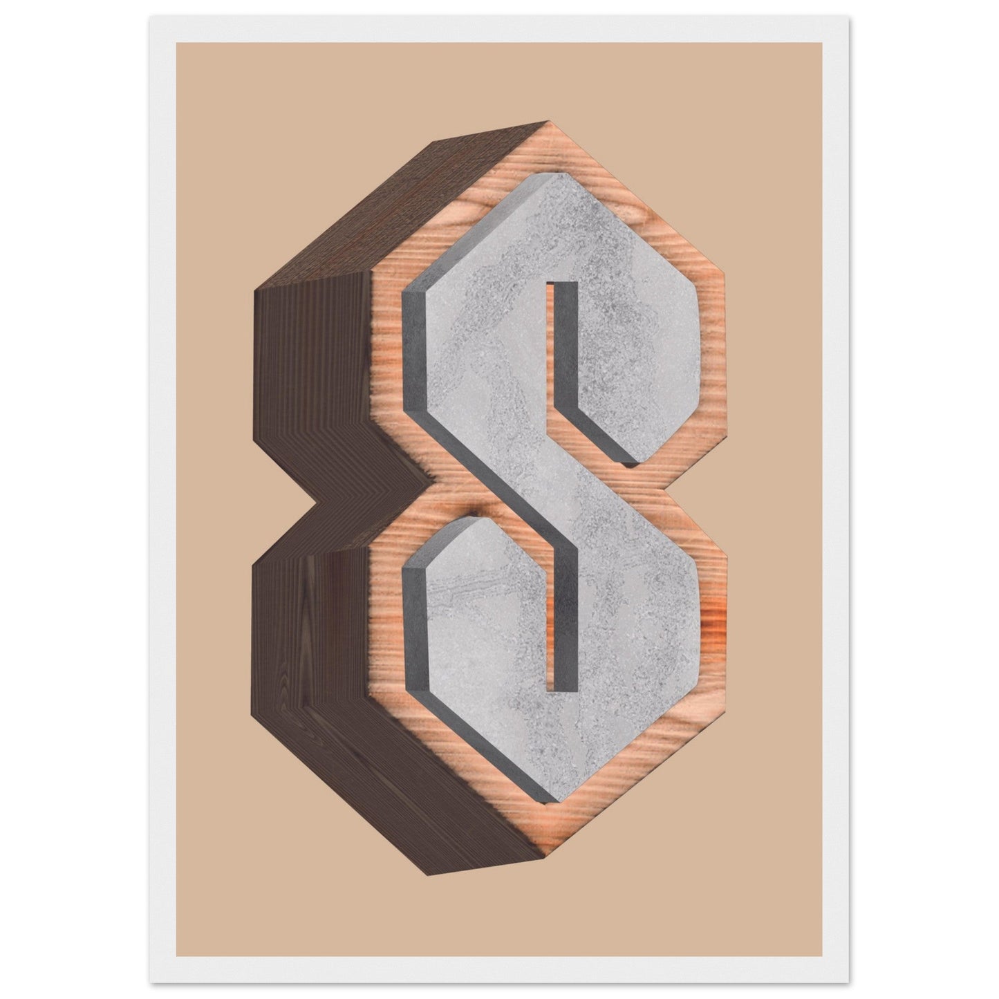 Super S - Premium Matte Paper Wooden Framed Poster