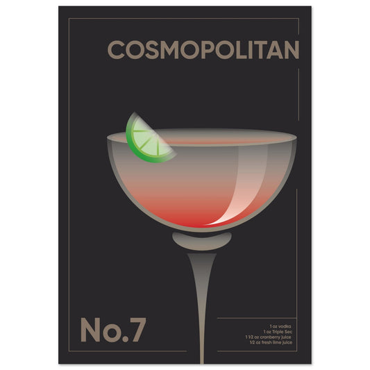 Cocktail 'Cosmopolitan' - Premium Matte Paper Poster