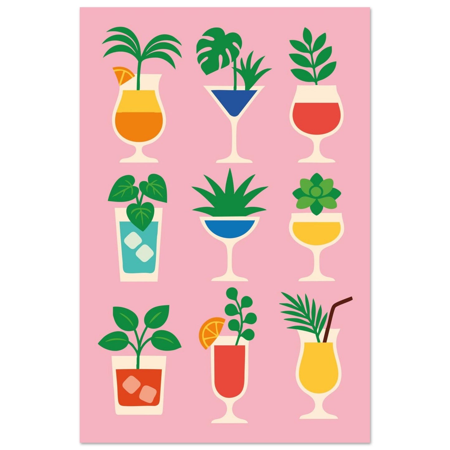 Cocktail Jungle - Premium Matte Paper Poster