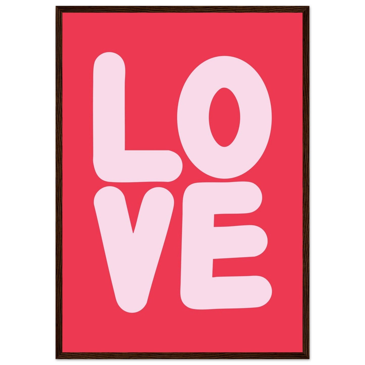 Sign 'Love' - Premium Matte Paper Wooden Framed Poster