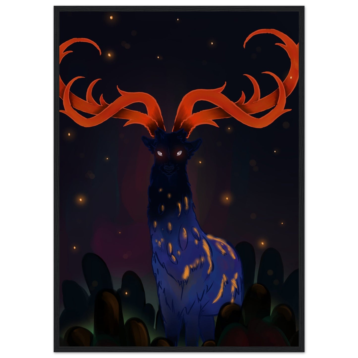Animals 'Creature of the Forrest' - Premium Matte Paper Wooden Framed Poster