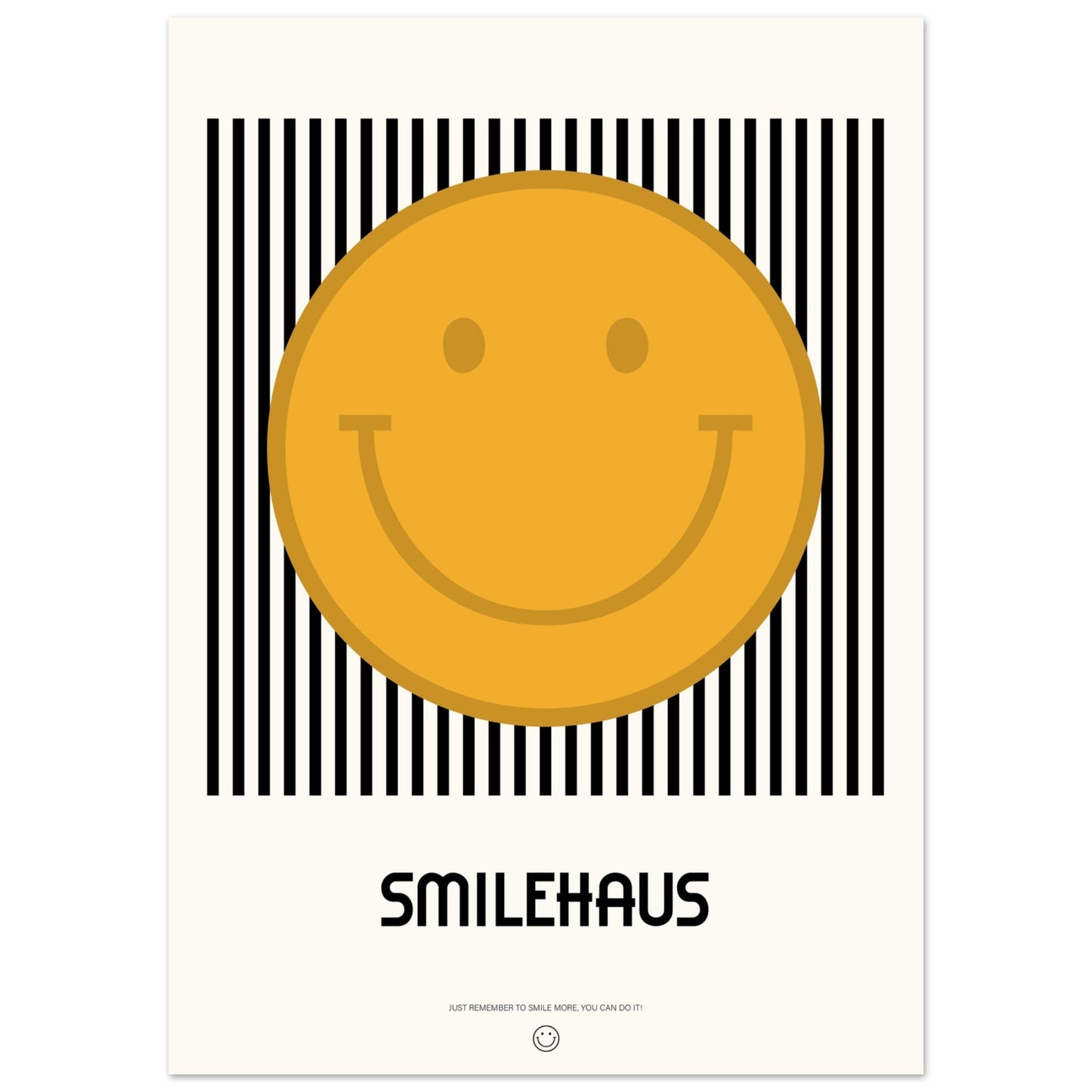 Yellow & Black 'Smilehaus' - Premium Matte Paper Poster
