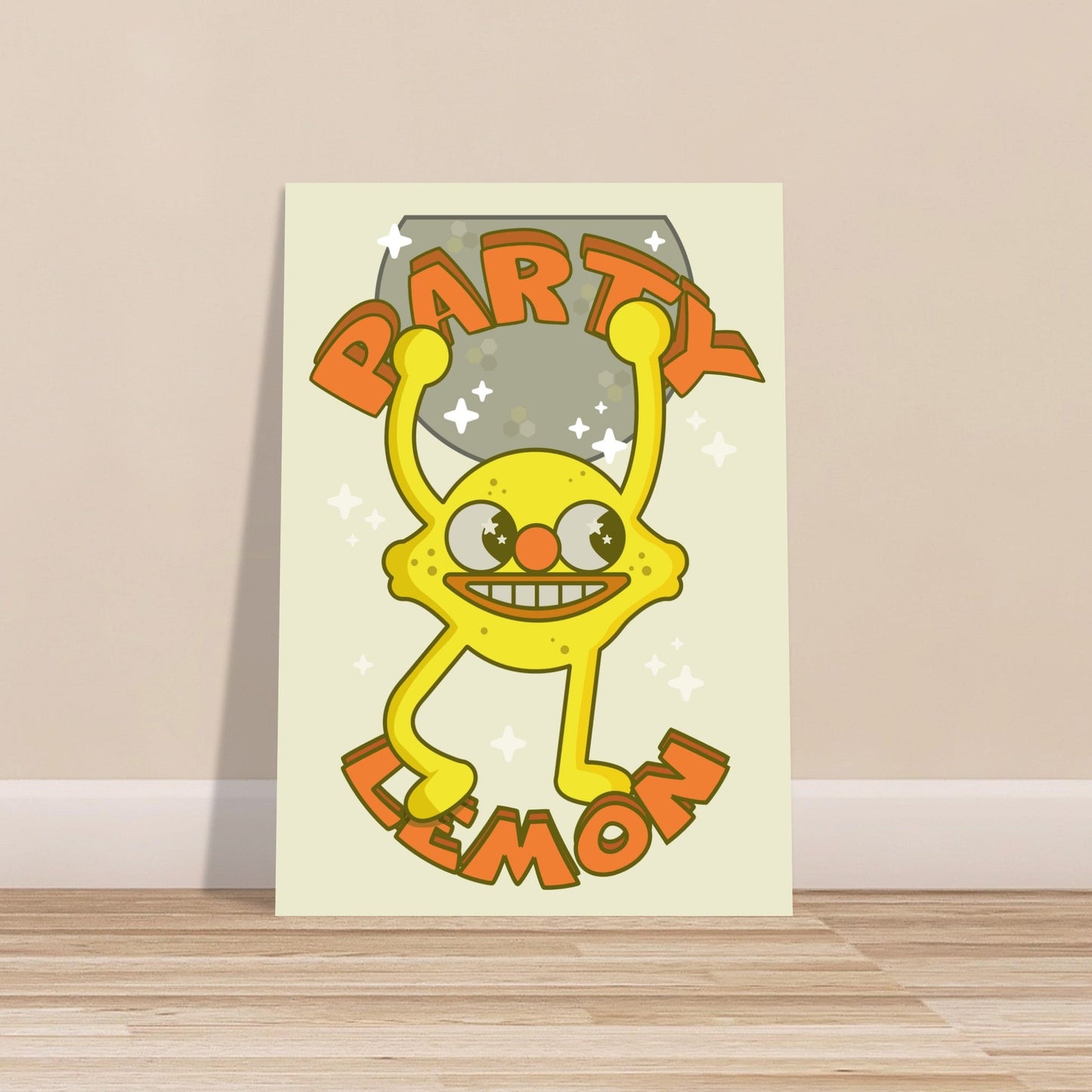 Fruity 'Party Lemon' - Premium Matte Paper Poster