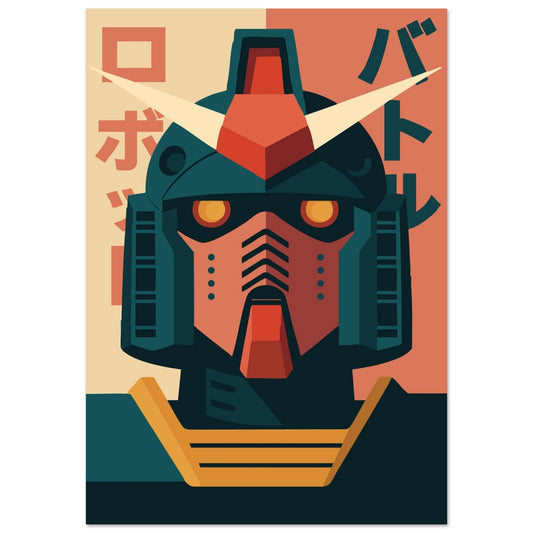 Robot Battle - Premium Matte Paper Poster