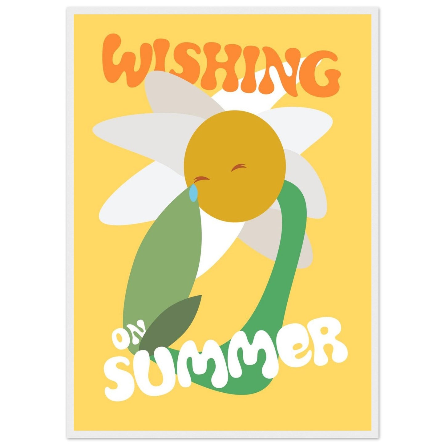 Flowers 'Wishing on Summer' - Premium Matte Paper Wooden Framed Poster