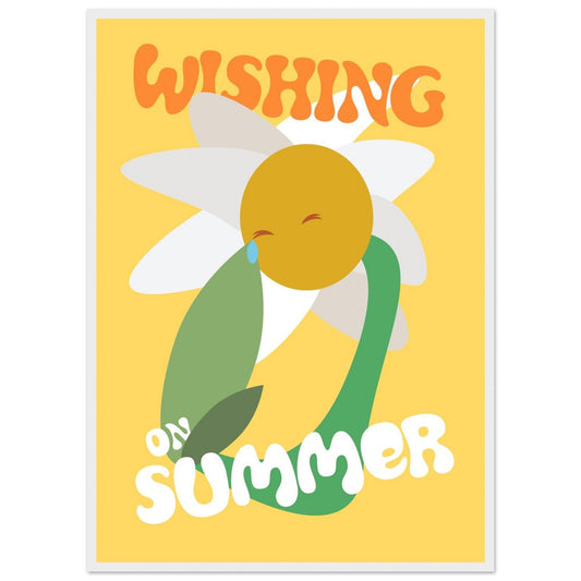 Flowers 'Wishing on Summer' - Premium Matte Paper Wooden Framed Poster
