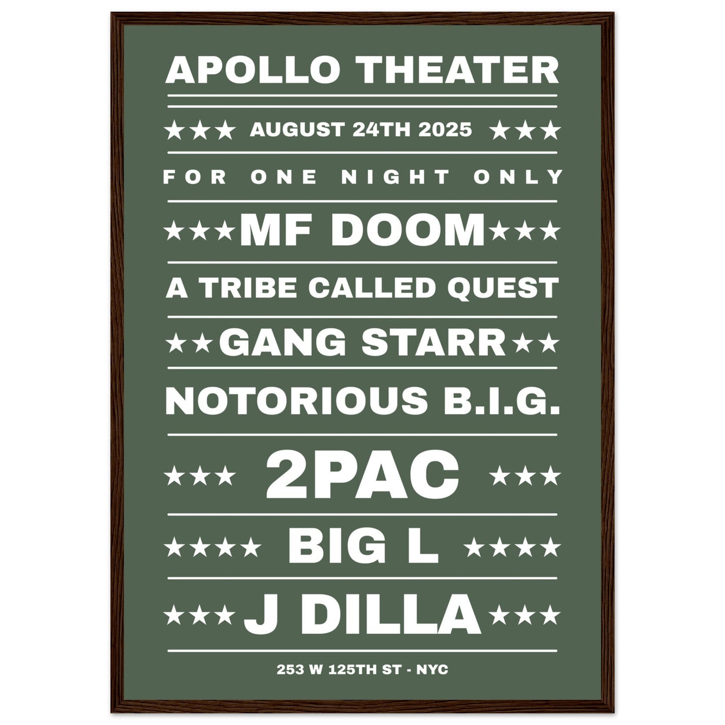 Sign 'Dream Hip Hop Gig' - Premium Matte Paper Wooden Framed Poster