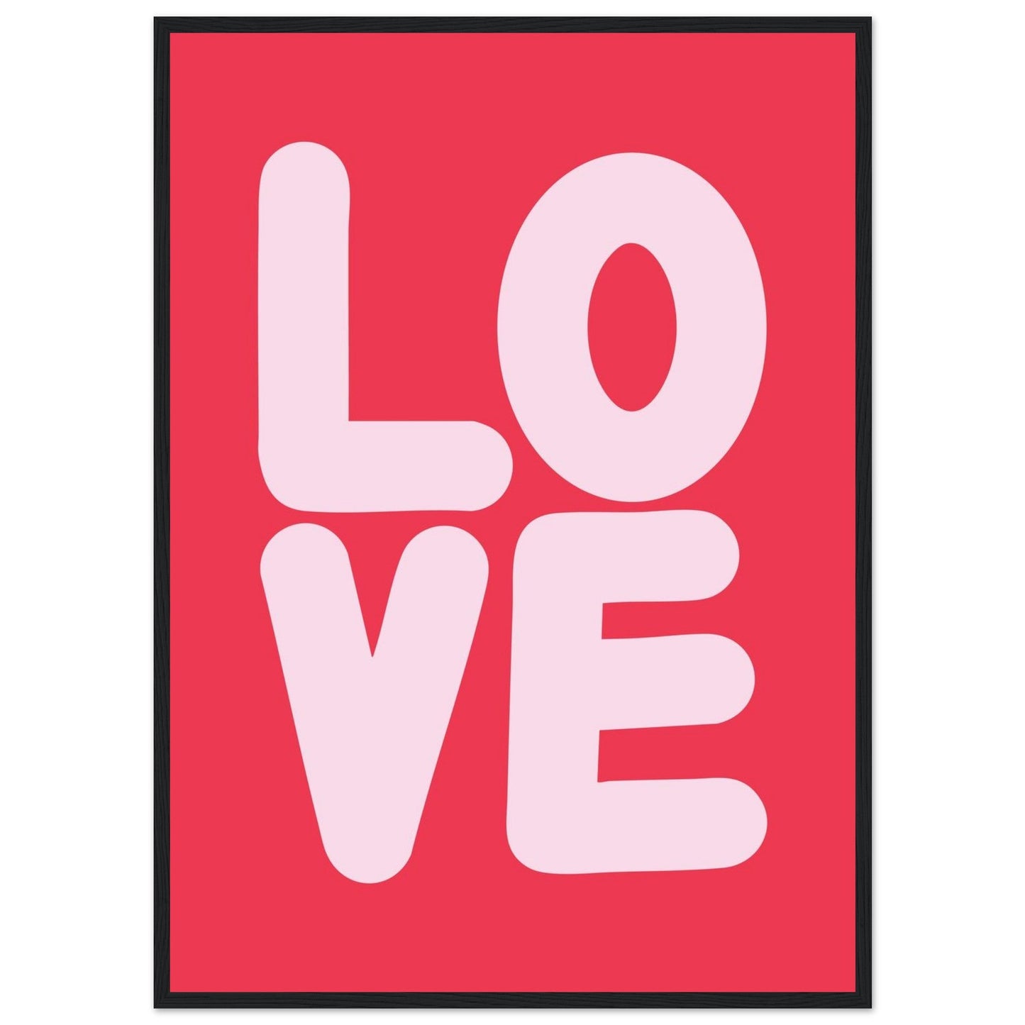 Sign 'Love' - Premium Matte Paper Wooden Framed Poster