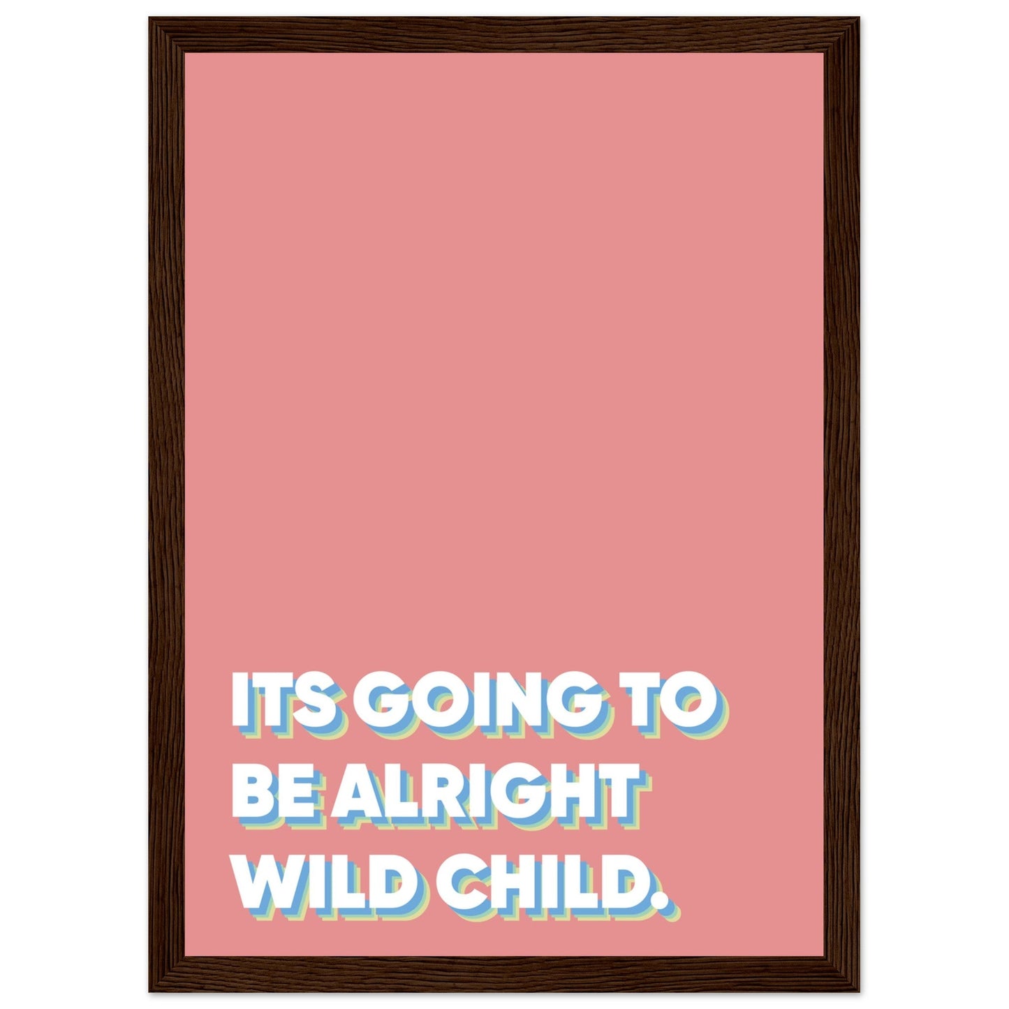 Sign 'Wild Child' - Premium Matte Paper Wooden Framed Poster