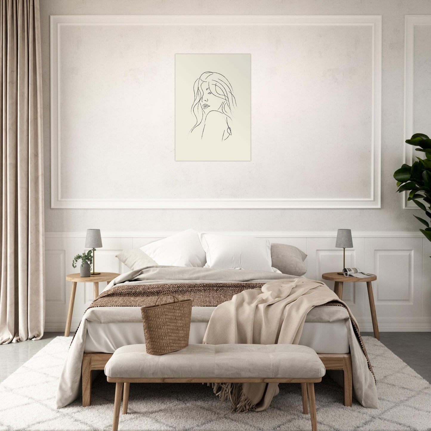 Line Art 'The Pose' - Premium Matte Paper Poster