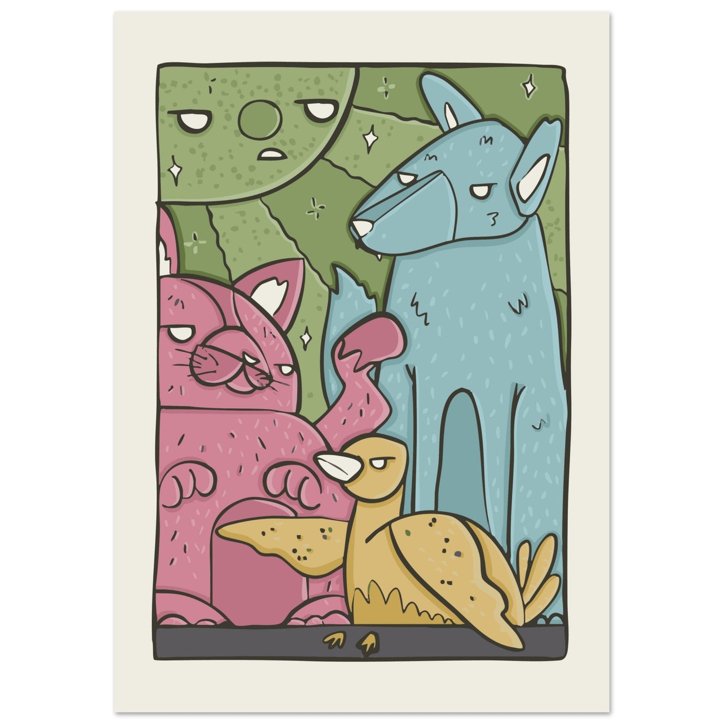 Animals 'The Crew' - Premium Matte Paper Poster