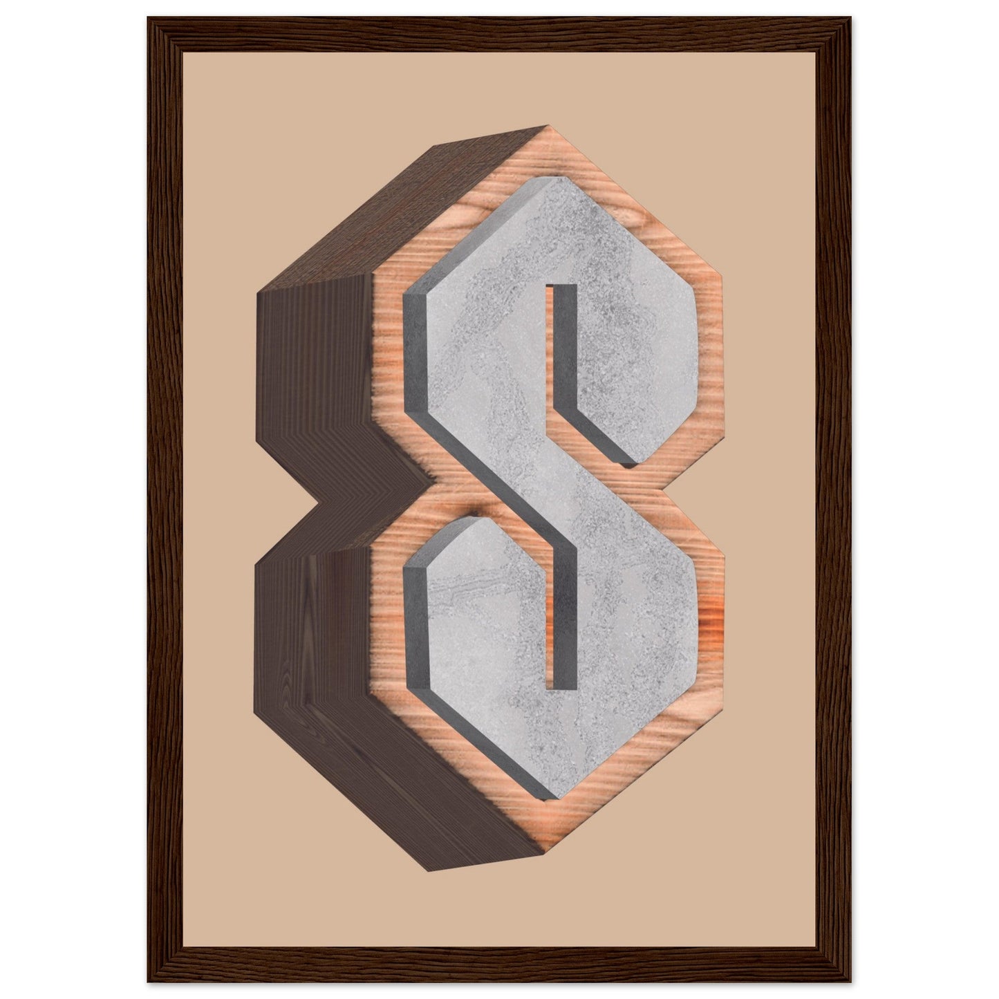 Super S - Premium Matte Paper Wooden Framed Poster