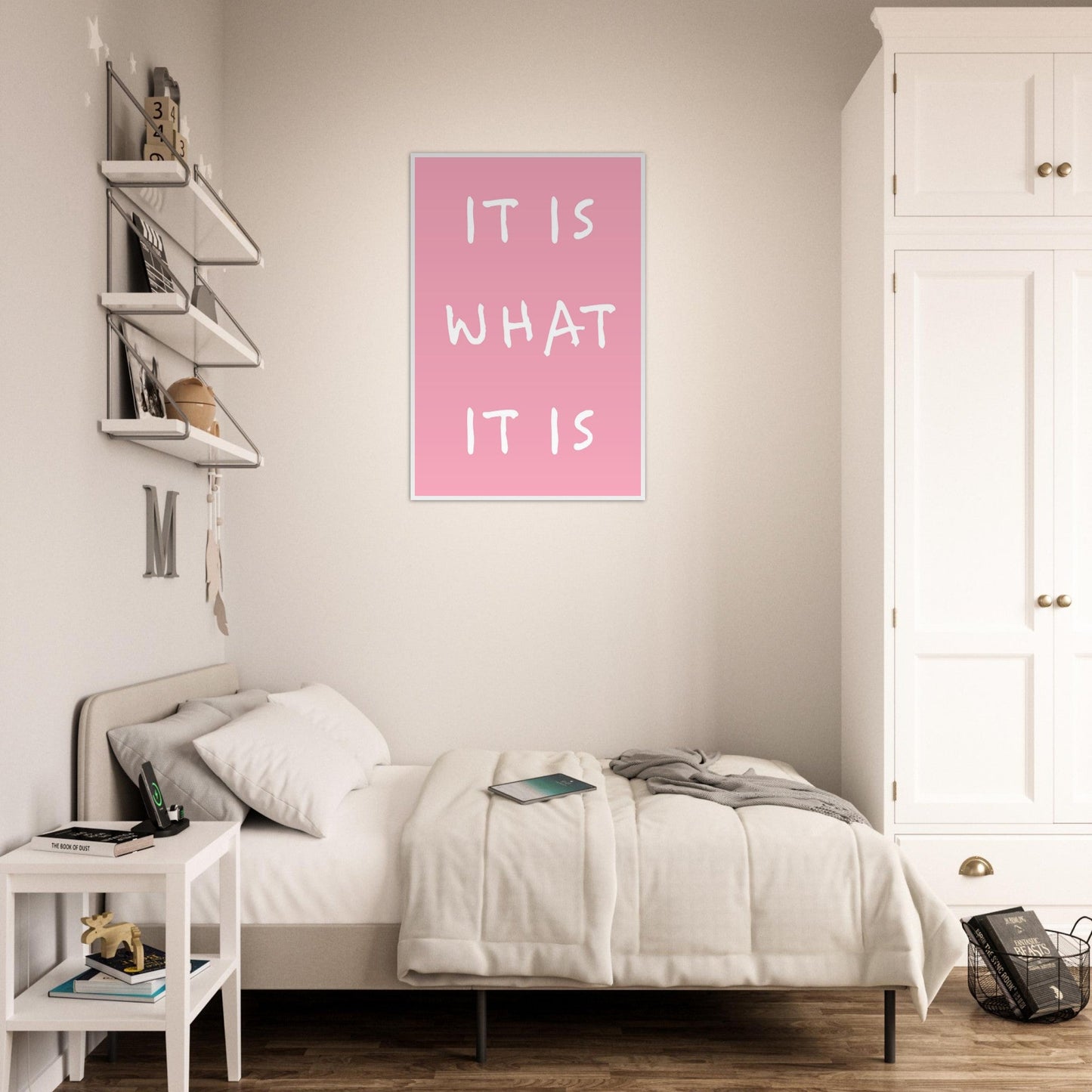 It is what it is - Premium Matte Paper Wooden Framed Poster