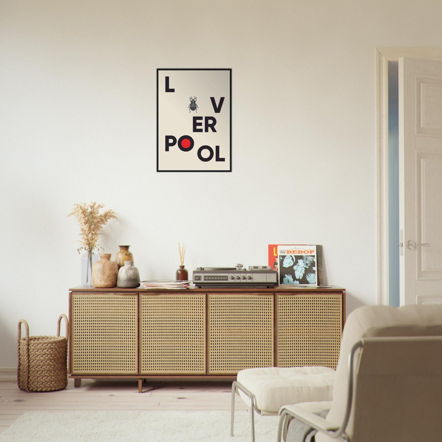 Cities/ Places 'Liverpool' - Premium Matte Paper Wooden Framed Poster