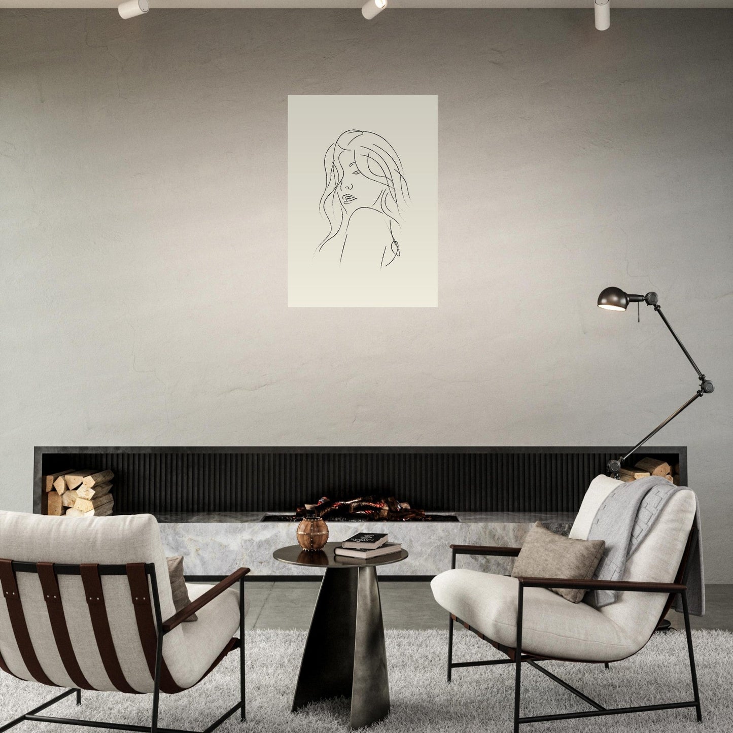 Line Art 'The Pose' - Premium Matte Paper Poster