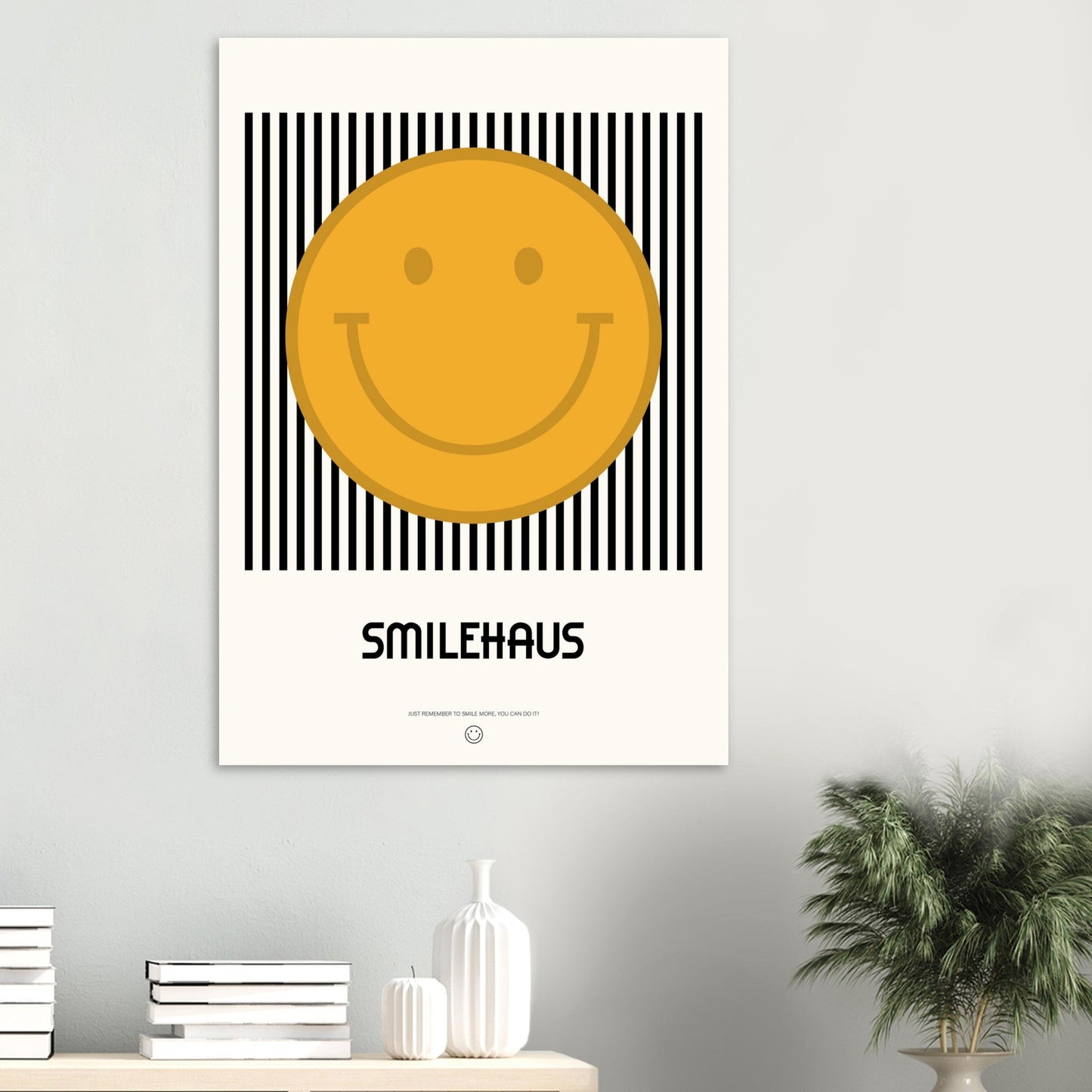 Yellow & Black 'Smilehaus' - Premium Matte Paper Poster