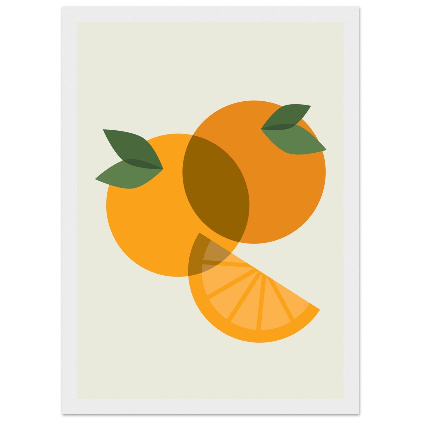 Fruity 'Oranges' - Premium Matte Paper Wooden Framed Poster