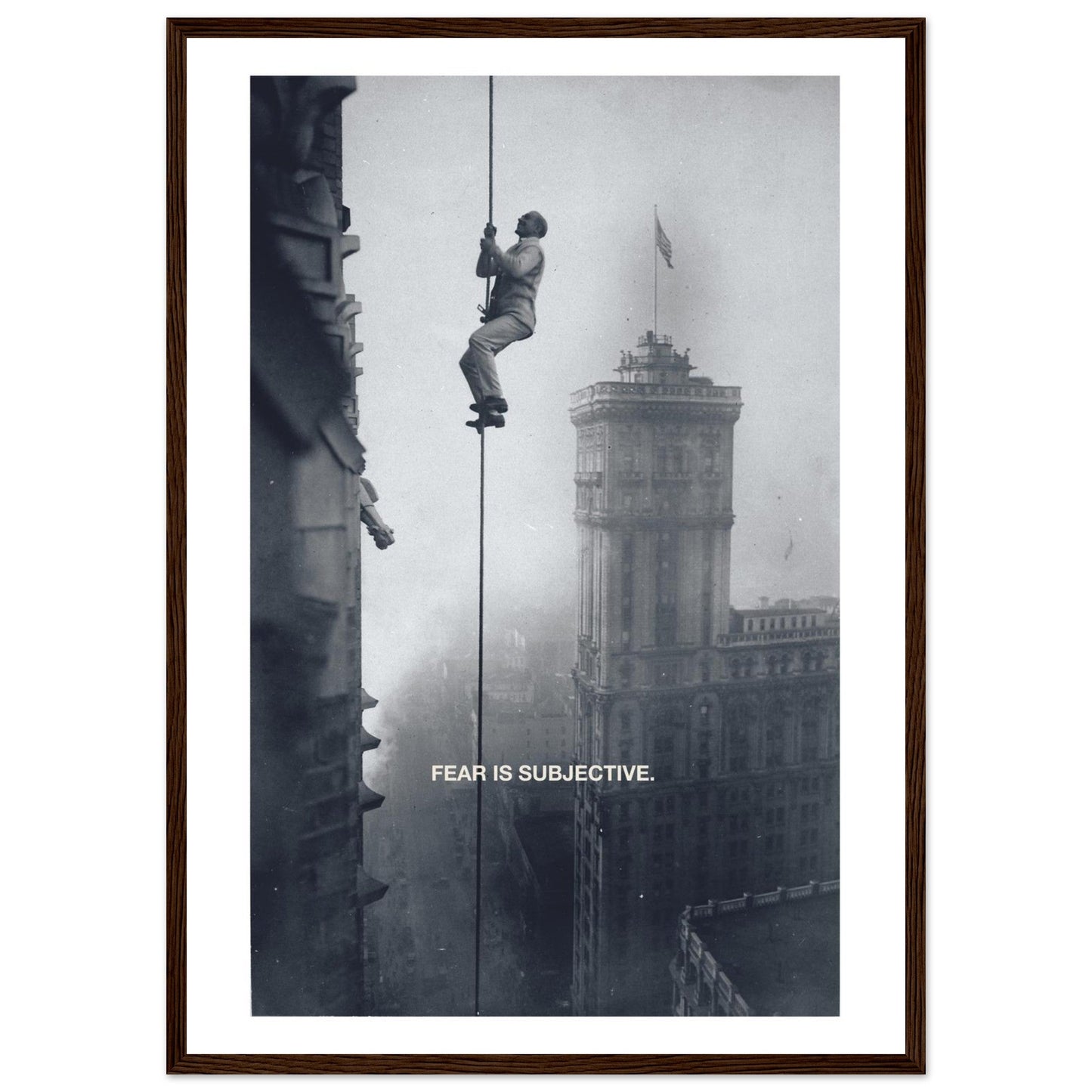 Ed Dickinson 'Fear is Subjective' - Premium Matte Paper Wooden Framed Poster