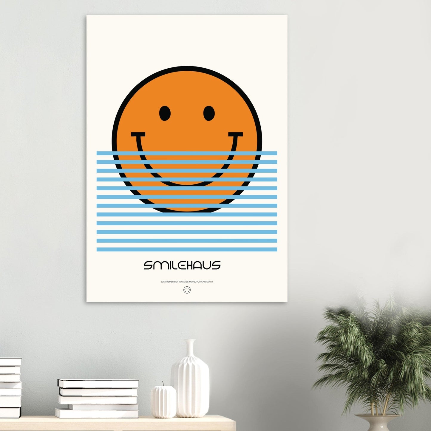 Orange & Blue 'Smilehaus' - Premium Matte Paper Poster