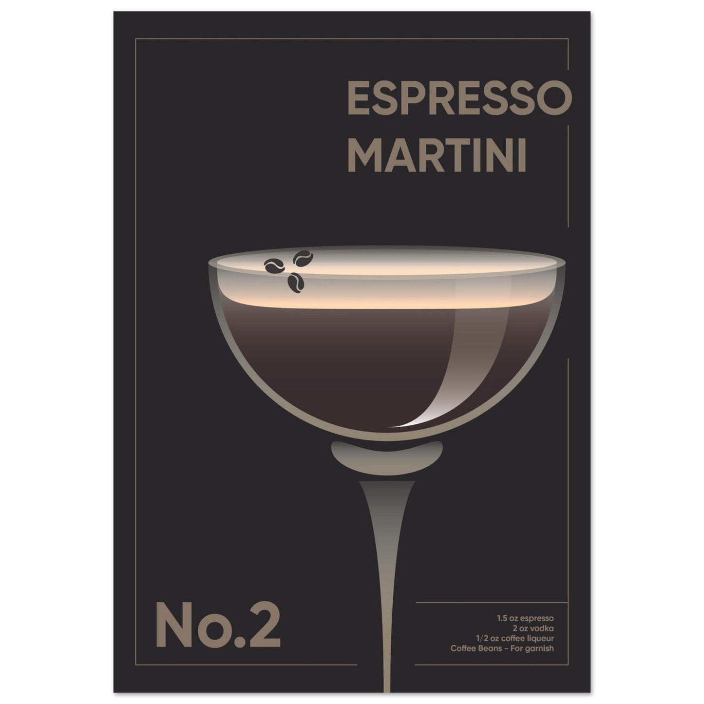 Cocktail 'Espresso Martini' - Premium Matte Paper Poster