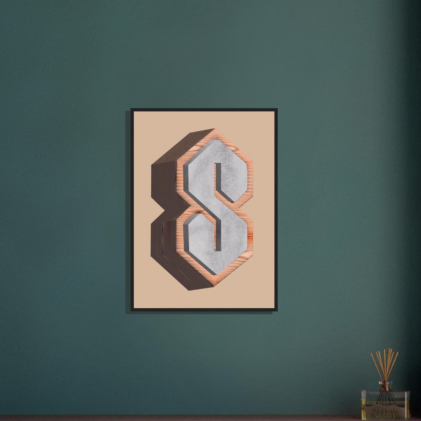 Super S - Premium Matte Paper Wooden Framed Poster