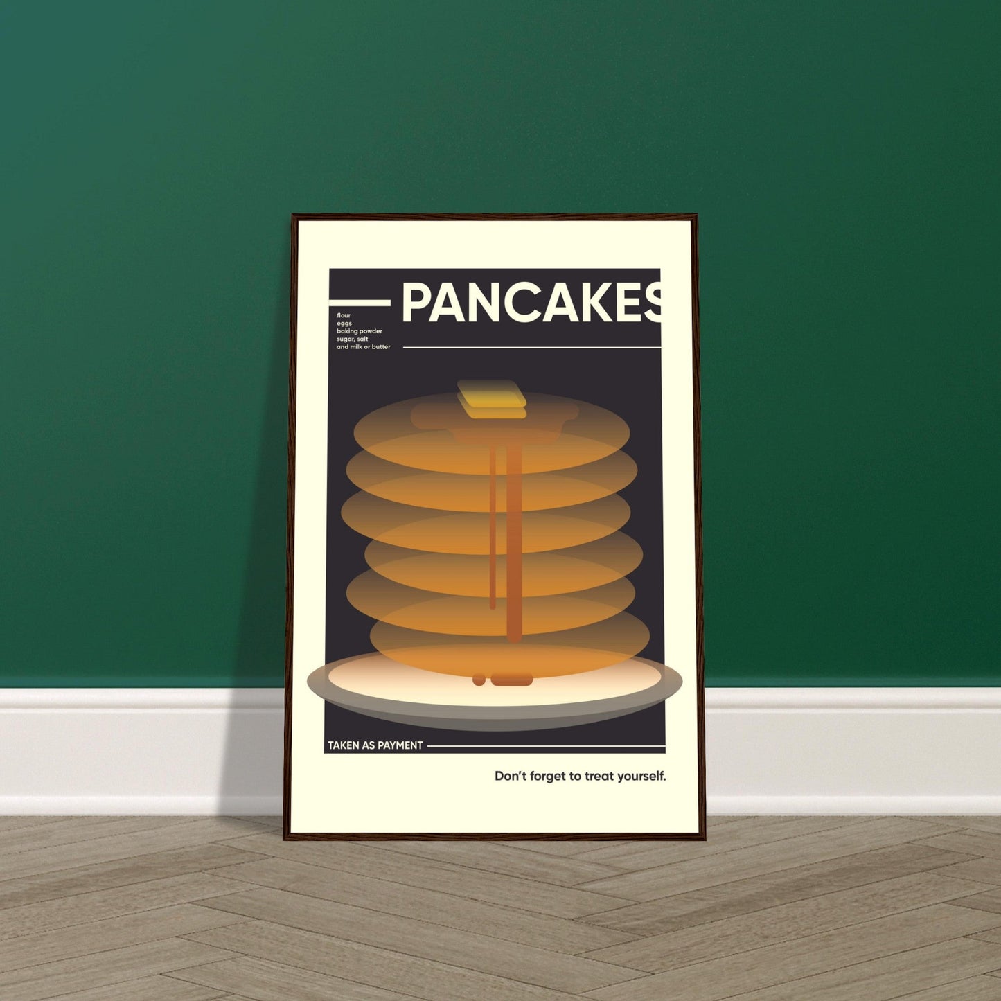 Pancakes - Premium Matte Paper Wooden Framed Poster