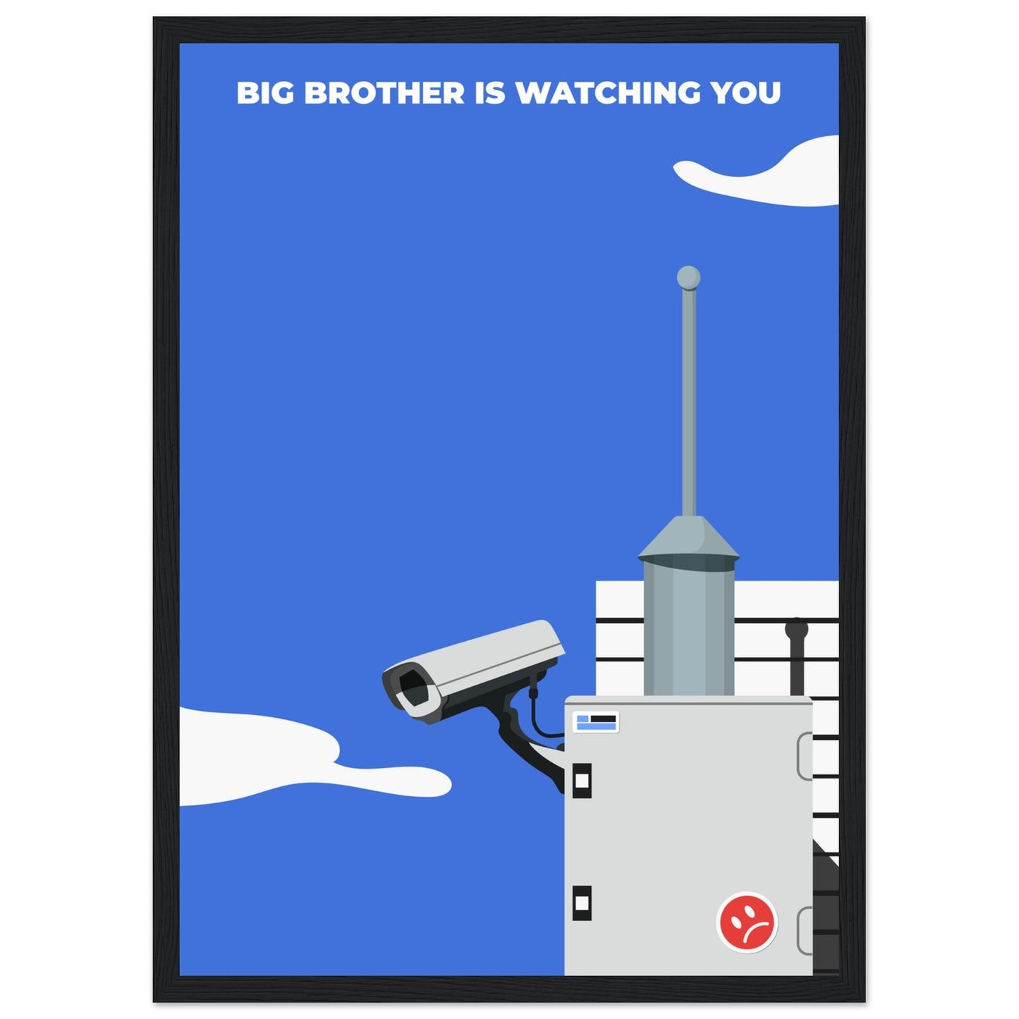 'Big Brother Is Watching You' - Premium Matte Paper Wooden Framed Poster