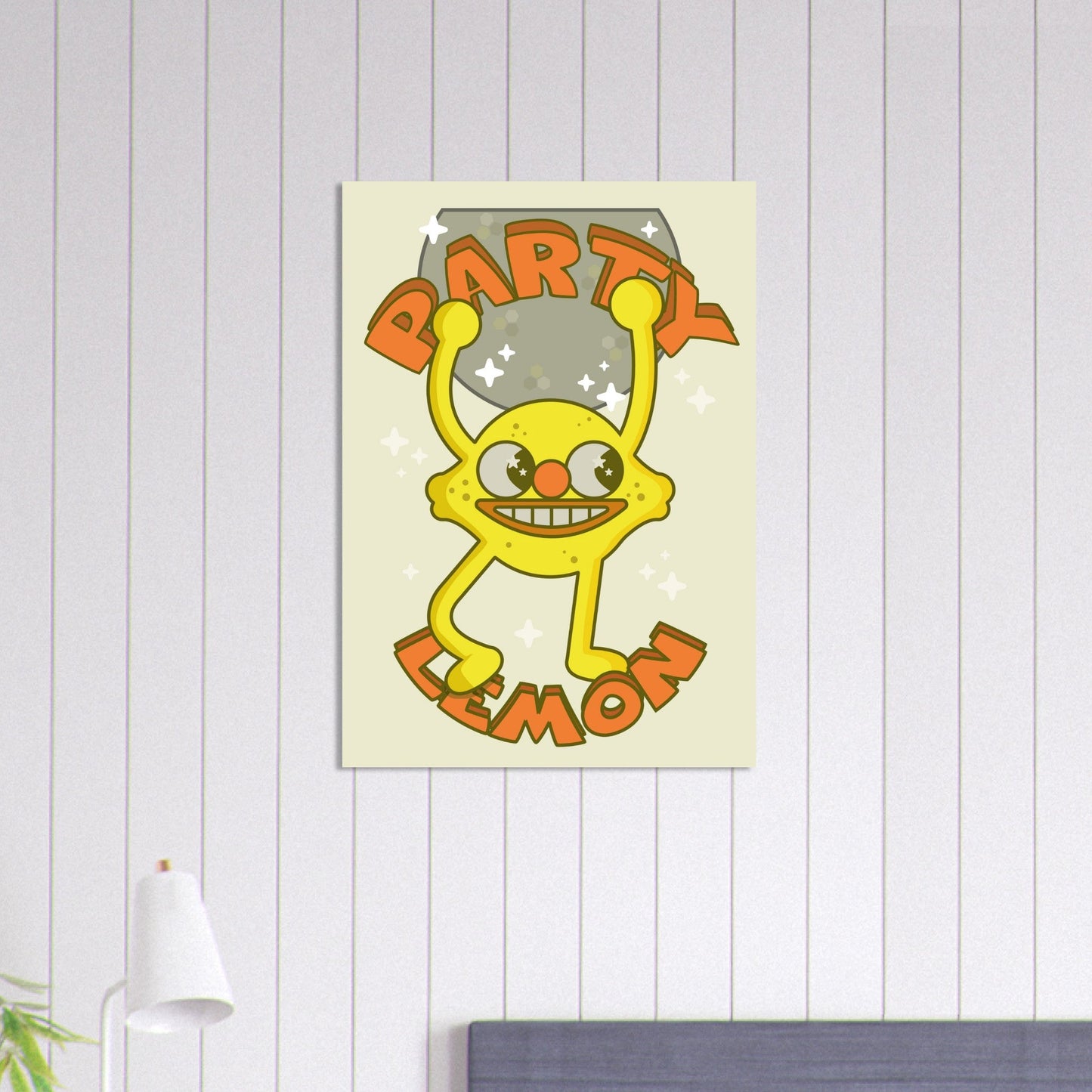 Fruity 'Party Lemon' - Premium Matte Paper Poster
