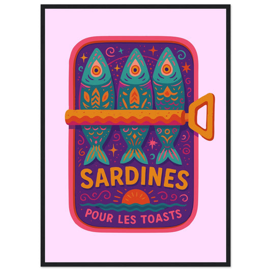 Food 'Sardines'  - Premium Matte Paper Wooden Framed Poster