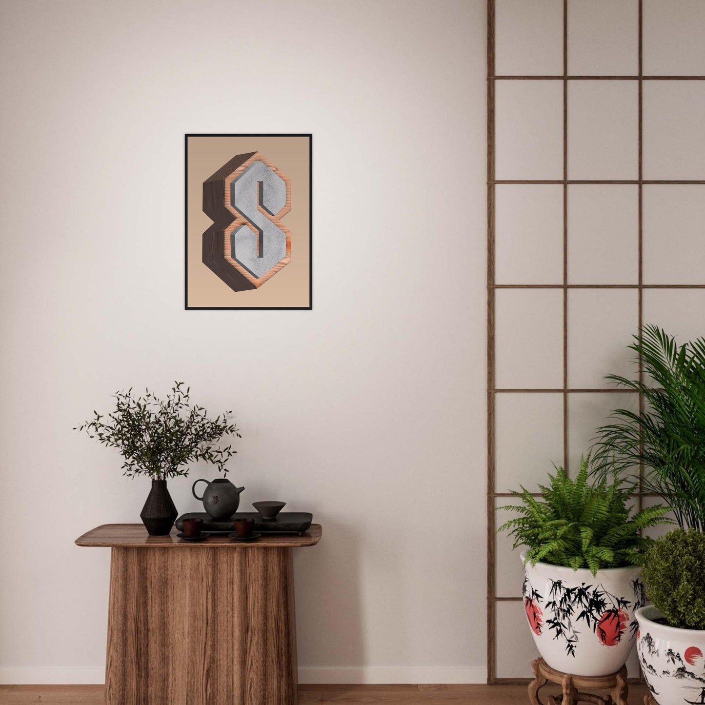 Super S - Premium Matte Paper Wooden Framed Poster