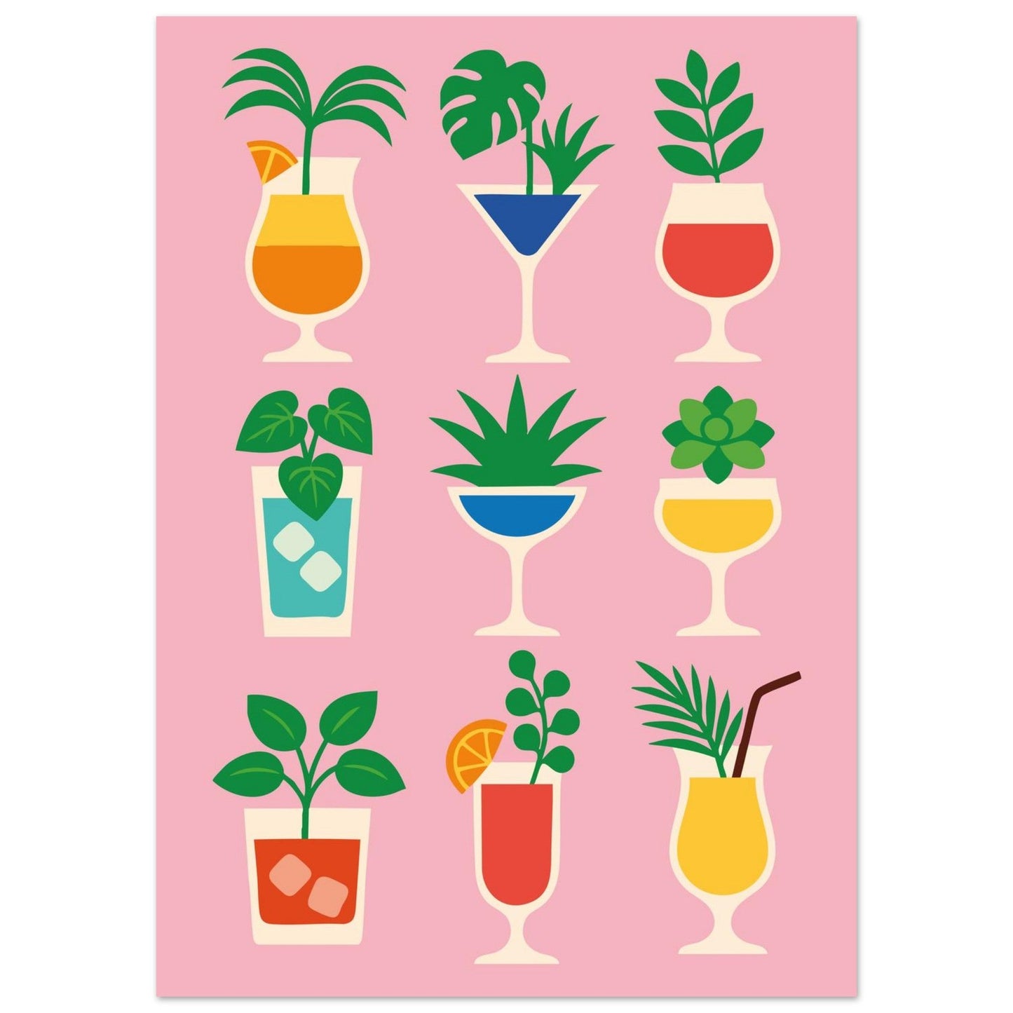 Cocktail Jungle - Premium Matte Paper Poster