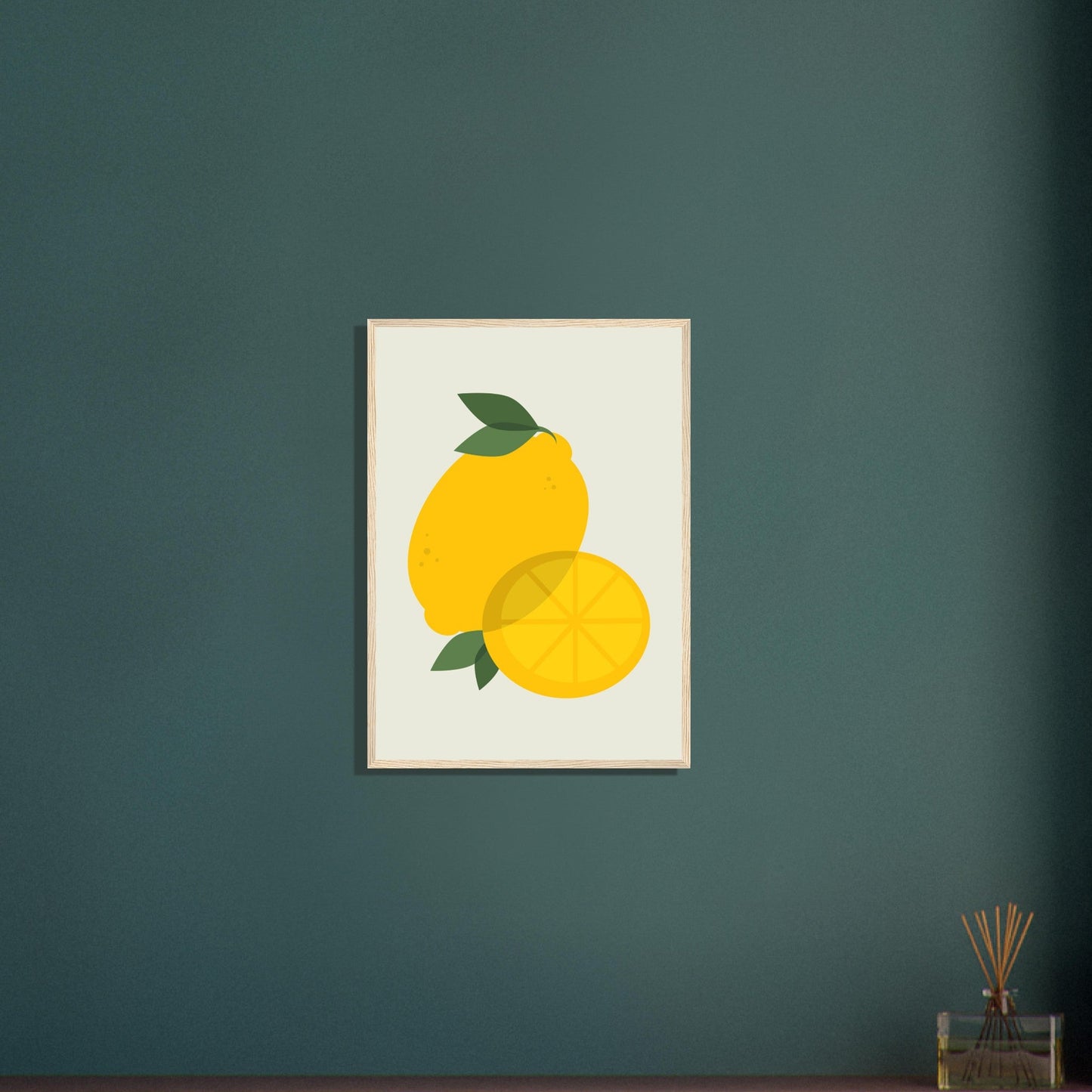 Fruity 'Lemons' - Premium Matte Paper Wooden Framed Poster