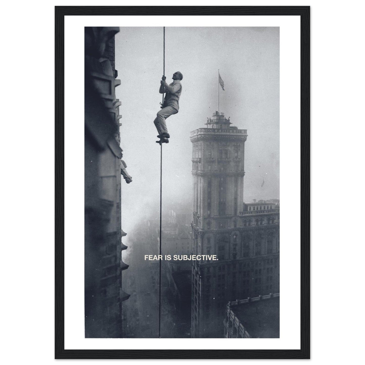Ed Dickinson 'Fear is Subjective' - Premium Matte Paper Wooden Framed Poster