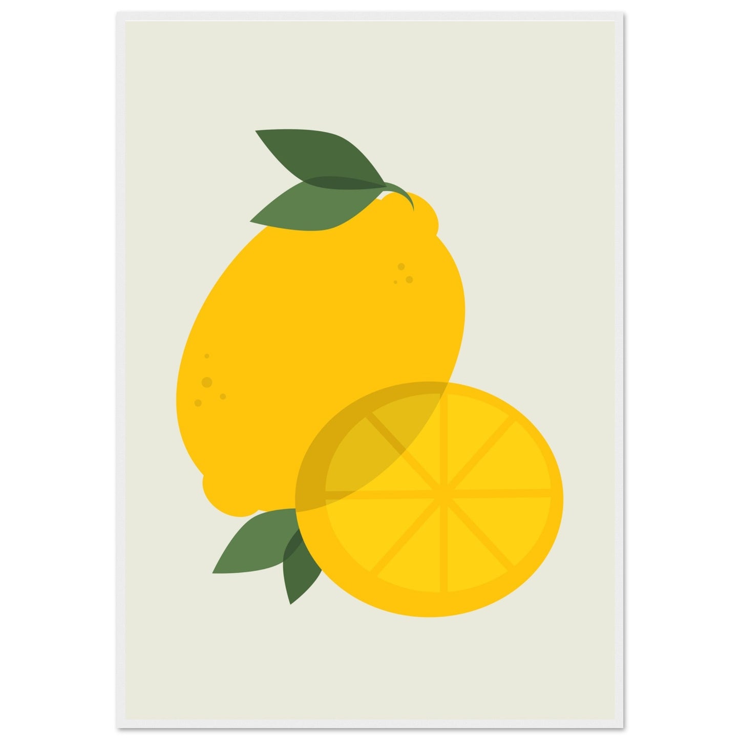 Fruity 'Lemons' - Premium Matte Paper Wooden Framed Poster