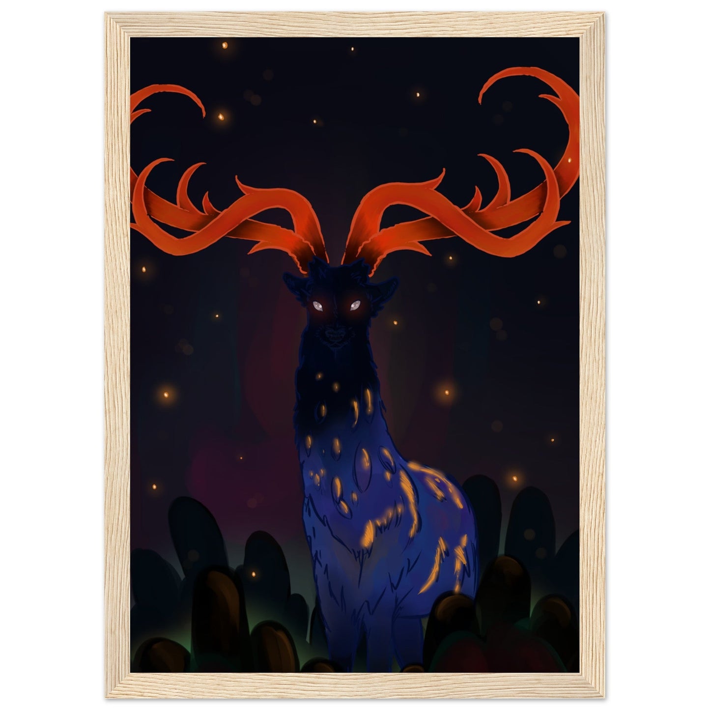 Animals 'Creature of the Forrest' - Premium Matte Paper Wooden Framed Poster