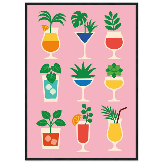 Cocktail Jungle   - Premium Matte Paper Wooden Framed Poster