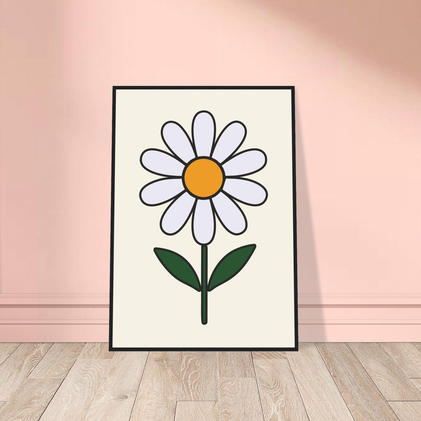 Daisy Flower  - Premium Matte Paper Wooden Framed Poster