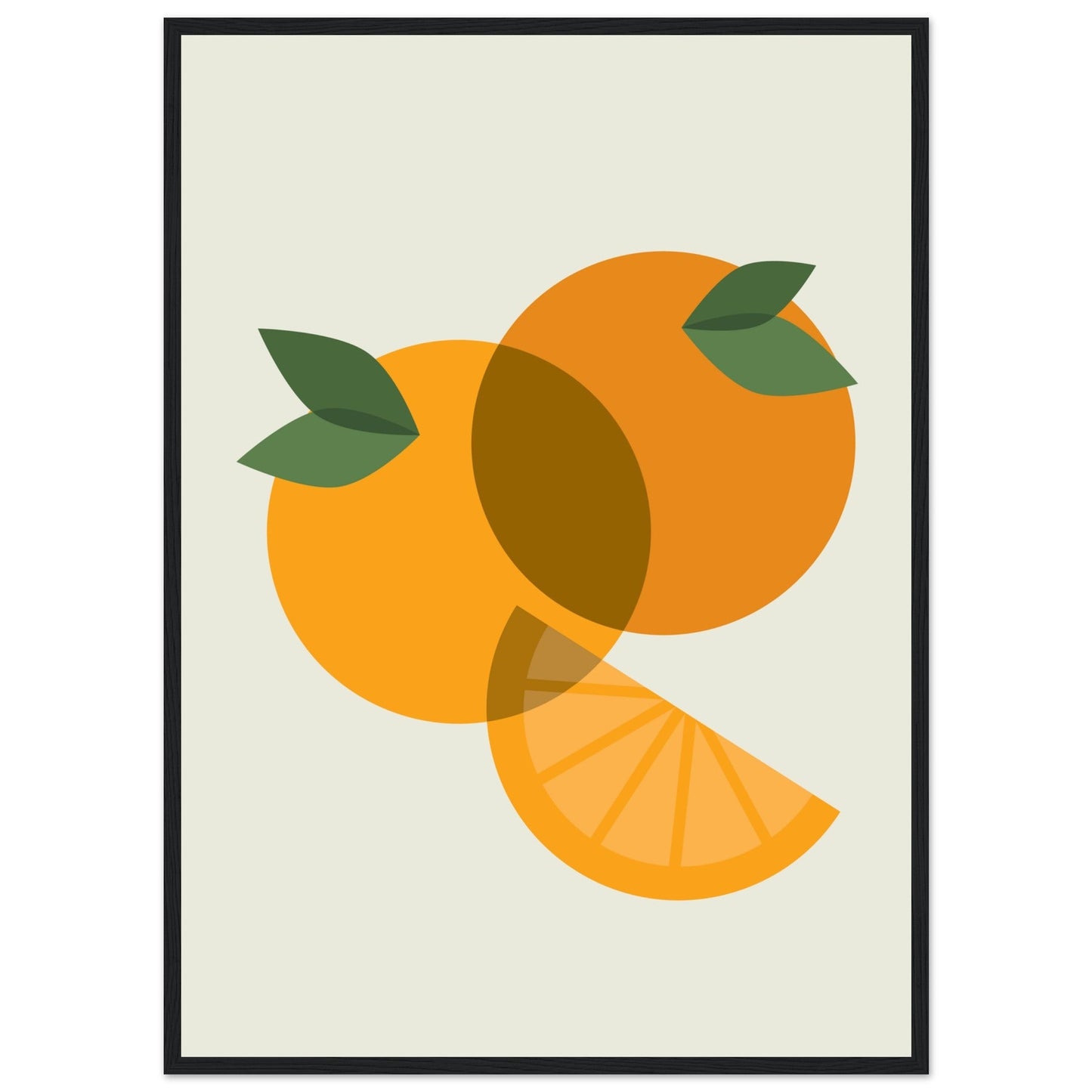 Fruity 'Oranges' - Premium Matte Paper Wooden Framed Poster