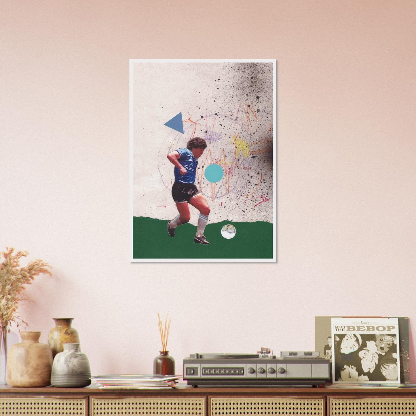 Ed Dickinson 'Football' - Premium Matte Paper Wooden Framed Poster