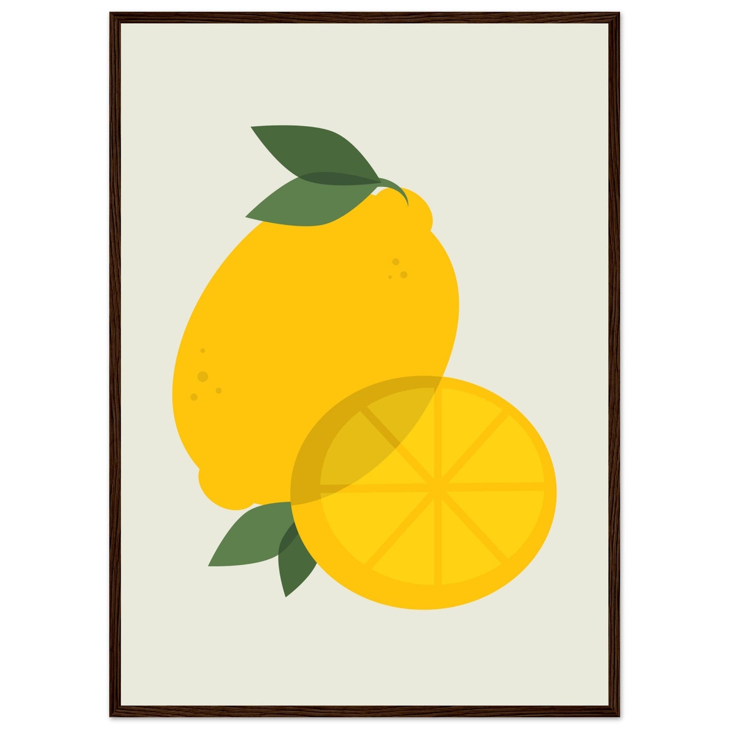 Fruity 'Lemons' - Premium Matte Paper Wooden Framed Poster