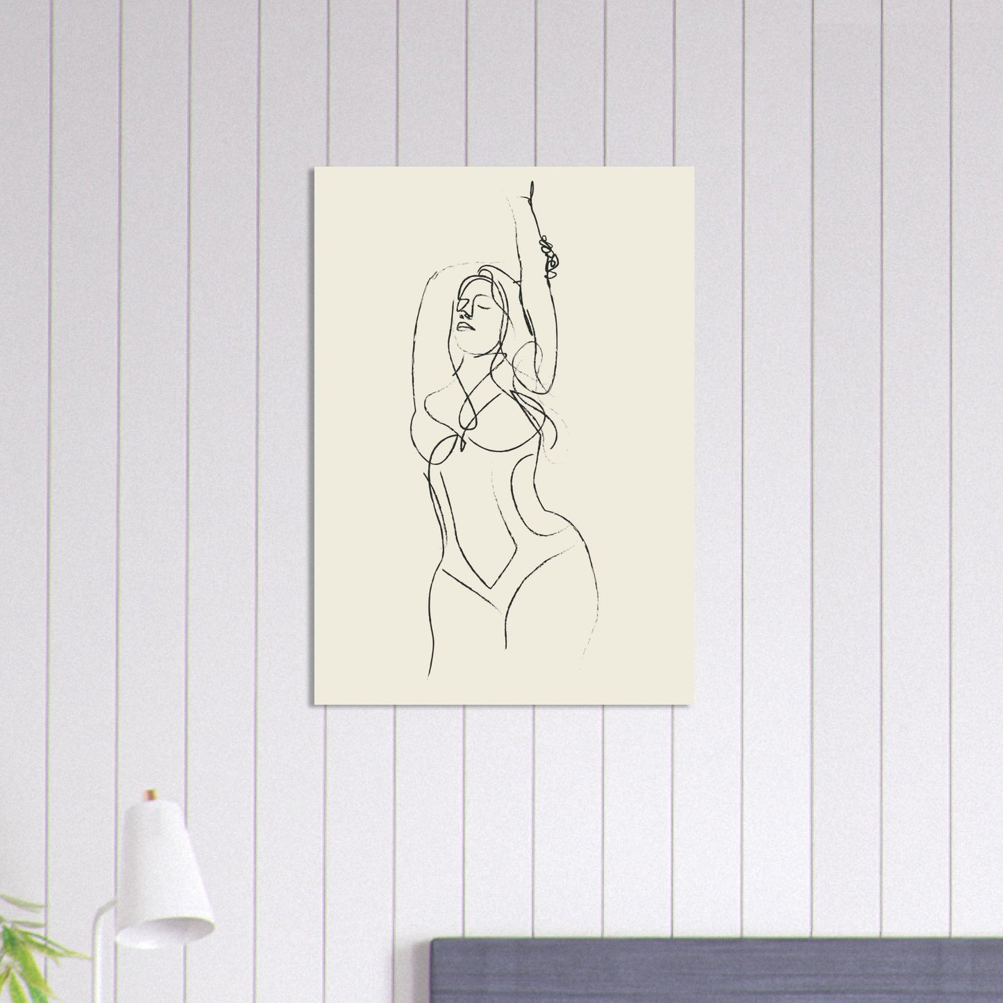 Line Art 'Beach Ready' - Premium Matte Paper Poster