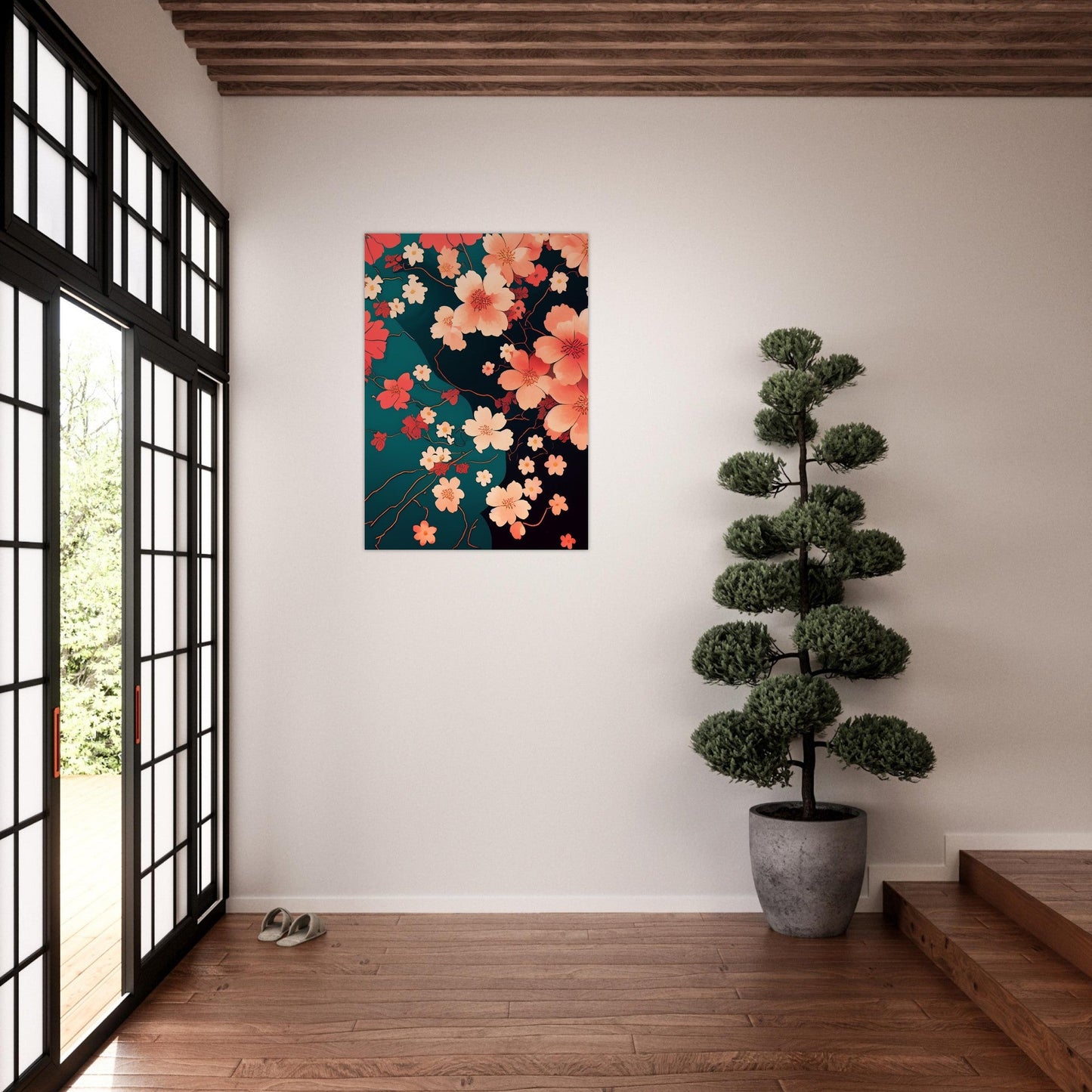 Flowers 'Japanese Garden' - Premium Matte Paper Poster