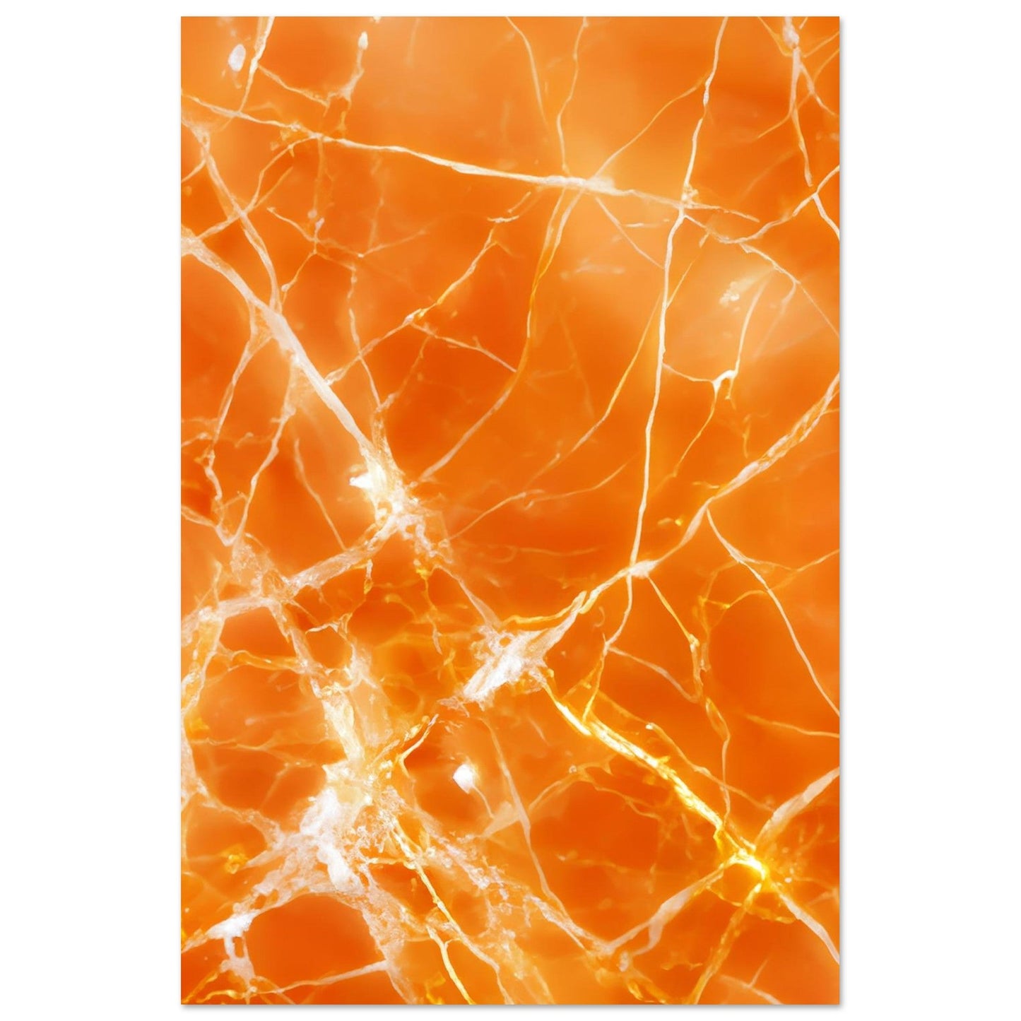 Marble 'Orange' II - Premium Matte Paper Poster