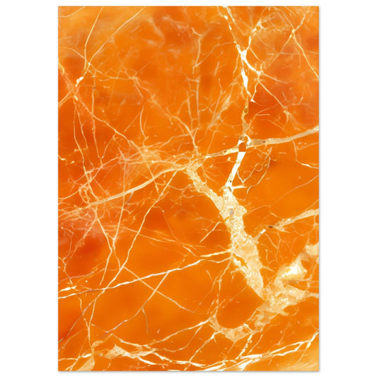 Marble 'Orange' - Premium Matte Paper Poster